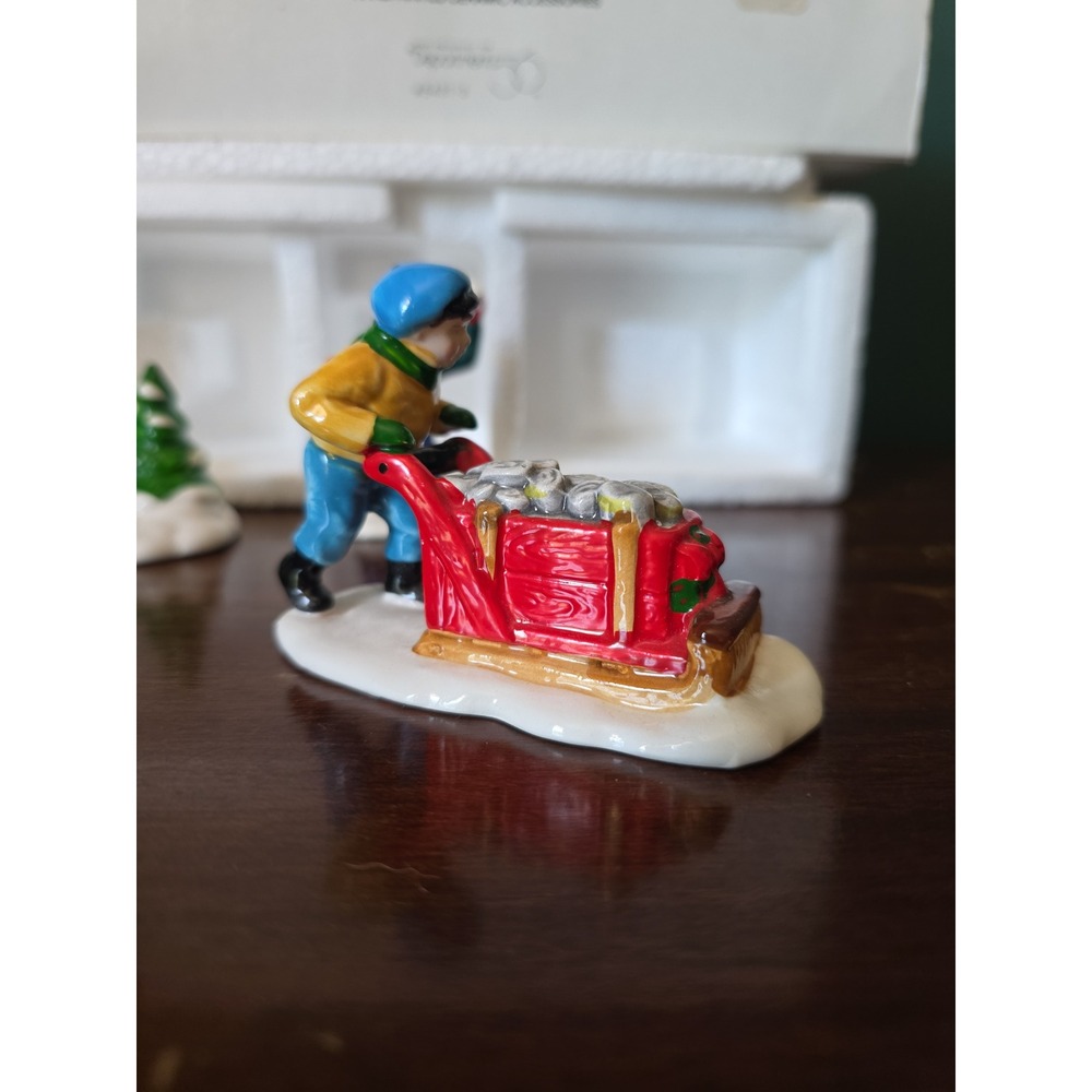 Dept 56 Snow Village Early Morning Delivery Set of 3 Ceramic Figurines 5431-3 - Picture 7 of 14